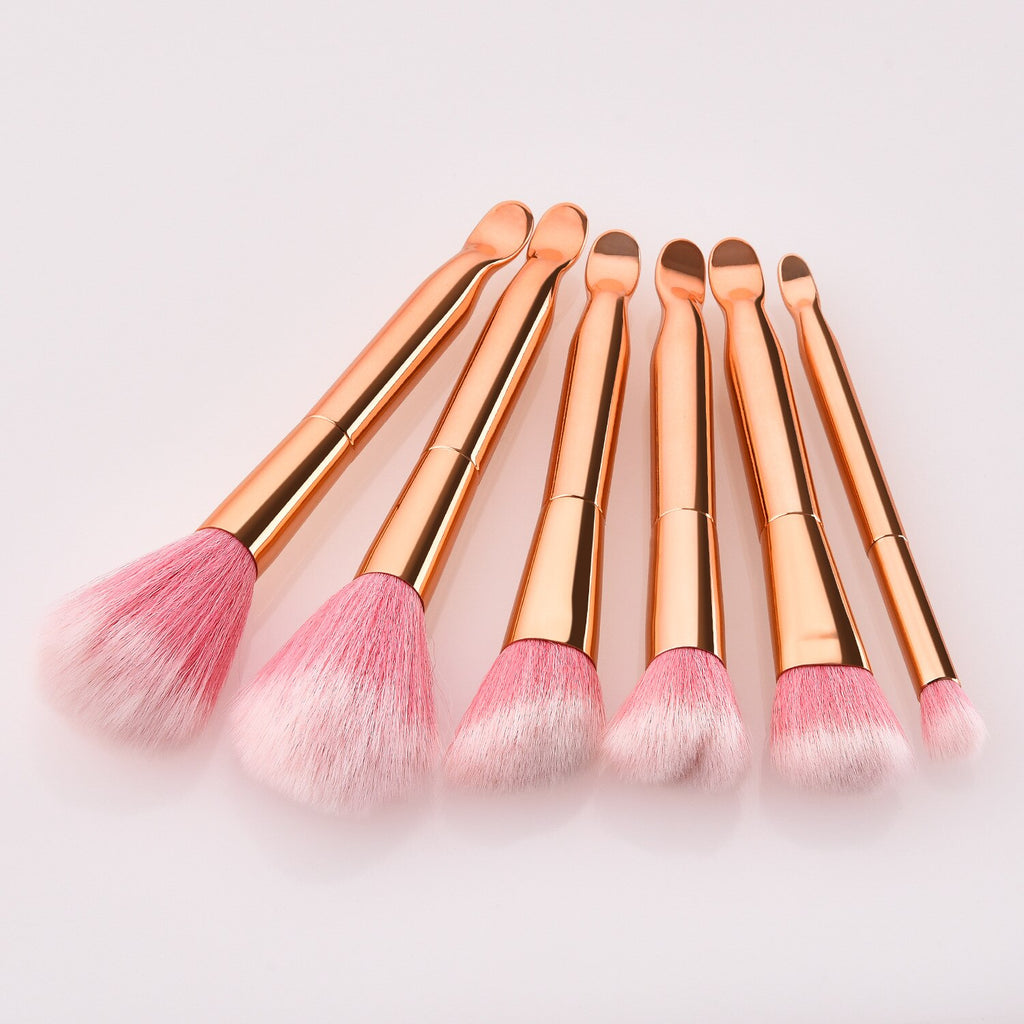 6Pcs Rose gold Makeup Brushes Set